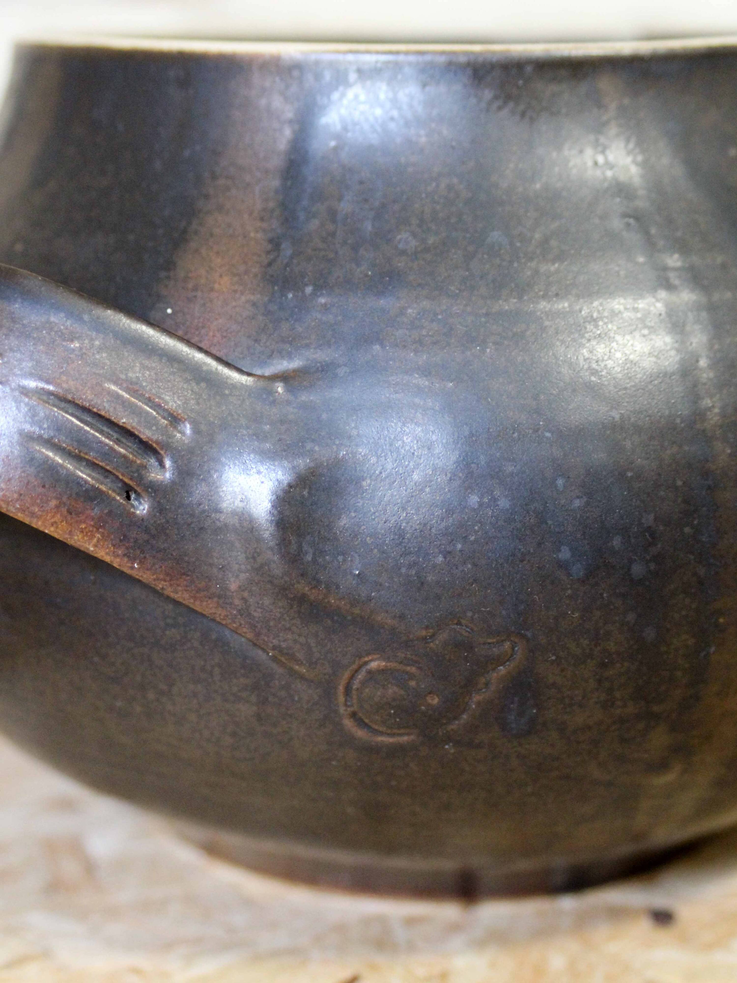 Ceramic covered pot Jean Cacheleux - Puisaye