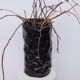 Thick black ceramic vase