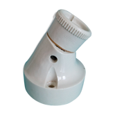 White porcelain duck-neck cellar sconce