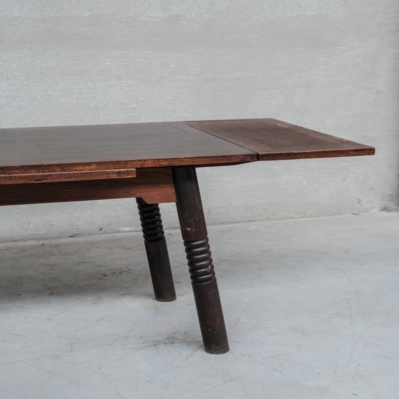 French Art Deco Oak Dining Table