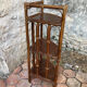 Vintage rattan corner shelf