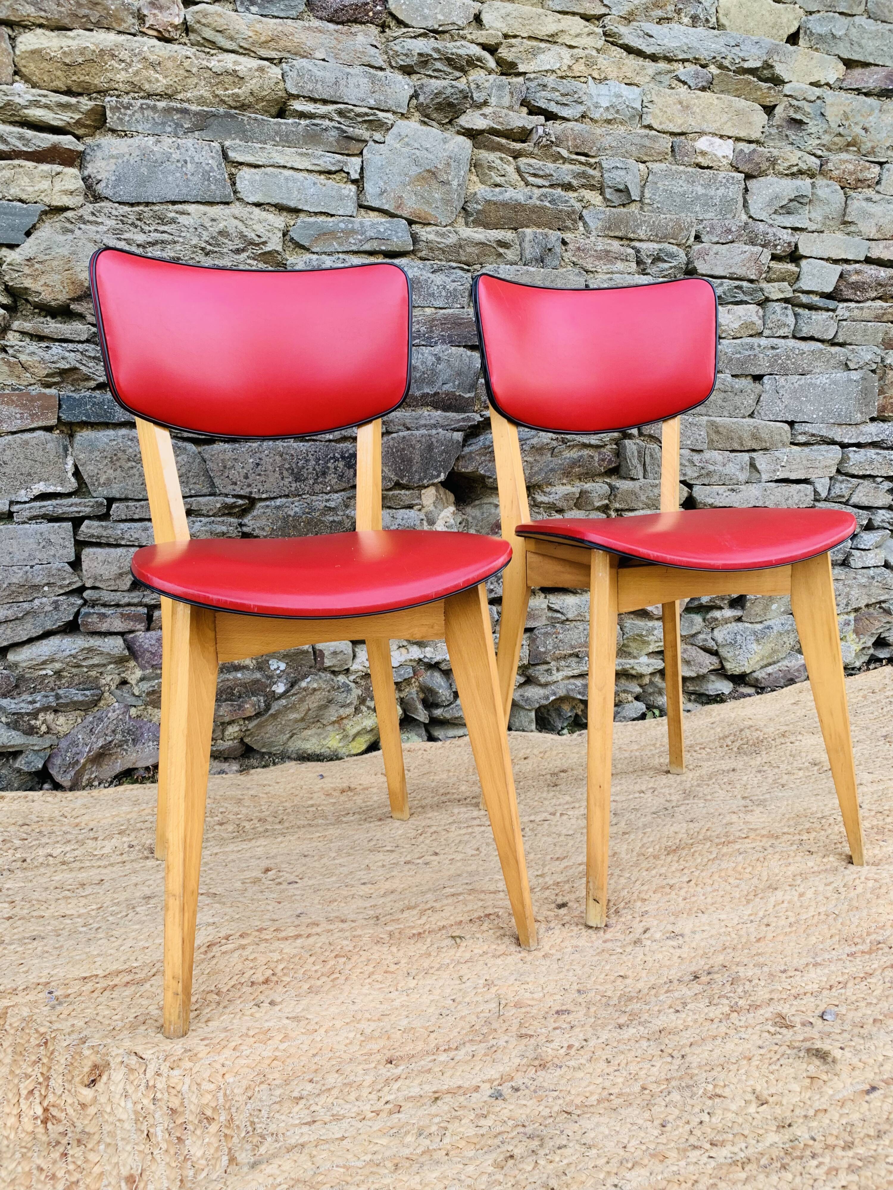 Pair of red chairs