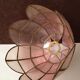 Lampshade in mother-of-pearl pink and brass