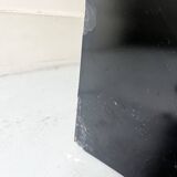 Black & brushed chrome coffee table in the style of Willy Rizzo, design 1970