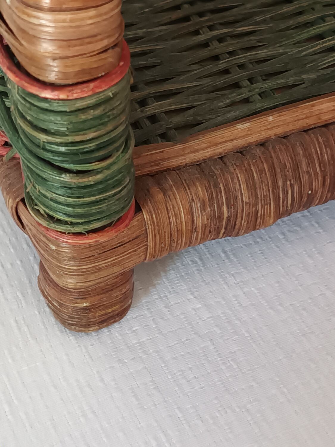 Vintage wicker wall shelf