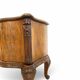 serpentine nightstands in walnut Art Deco