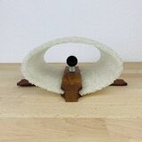 Scandinavian teak perspex wall light from the 60s