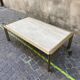 Brass and travertine coffee table