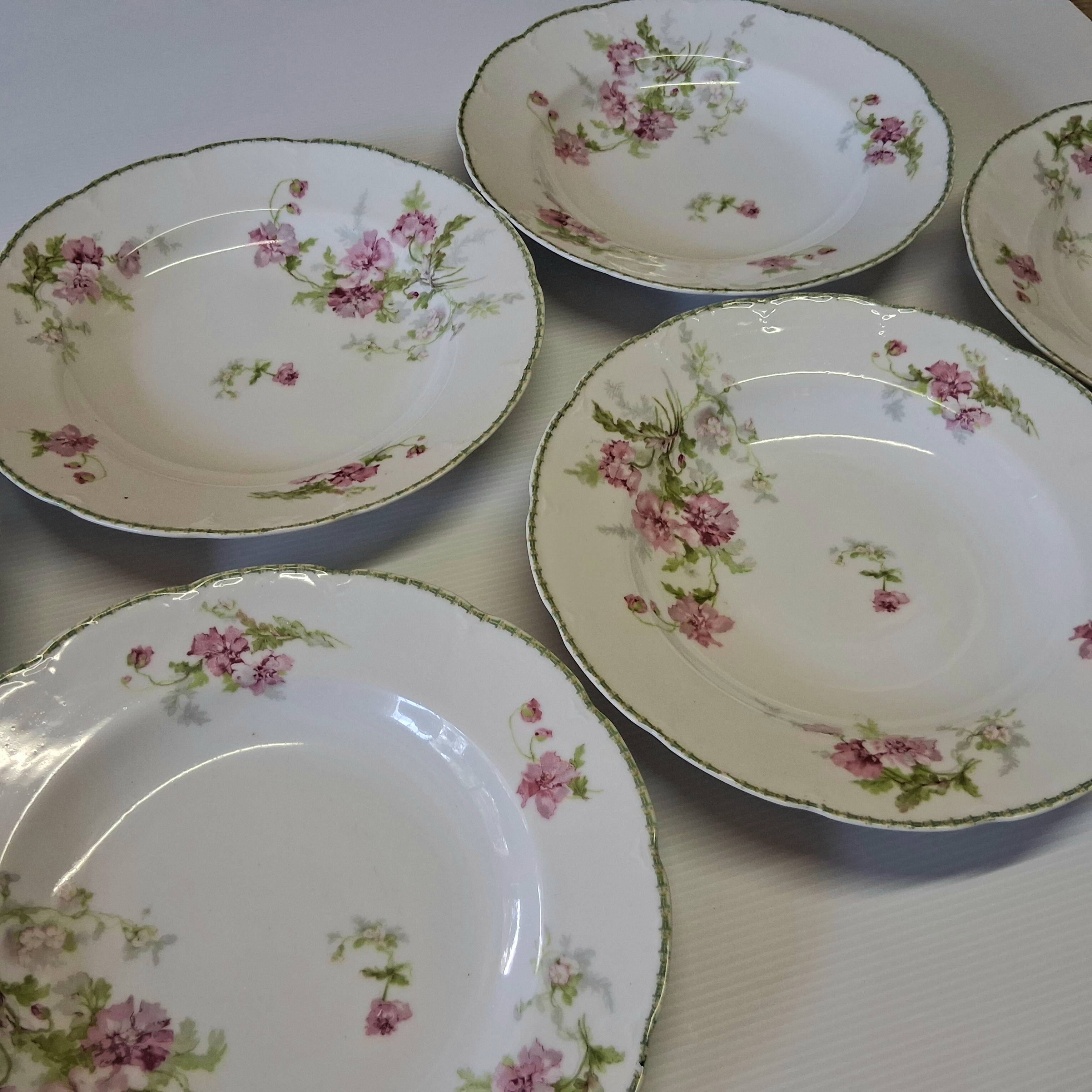 6 deep plates in Limoges porcelain in very good condition.