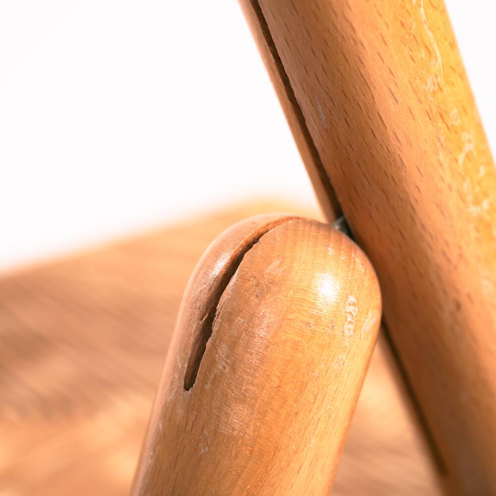 Chaises pliantes vintage italiennes avec siège en paille, set de 3