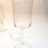 6 verres à pied en verre gravé