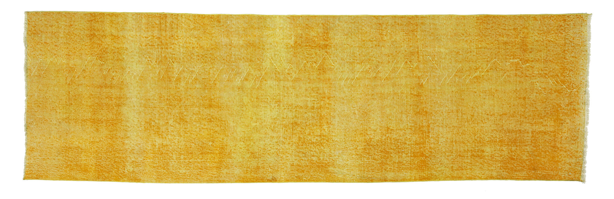 Anatolian handmade vintage rug 302 cm x 83 cm