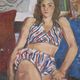Vintage portrait of a woman in a 50s bikini