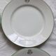 6 assiettes monogrammées anciennes en porcelaine de Limoges