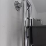 Grande étagère murale chrome design alu et métal 1970 industriel 220cm