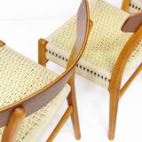 Four Vintage 1950s CH-23 Chairs by Hans Wegner