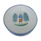 6 flat plates faience St Clément rural décor character