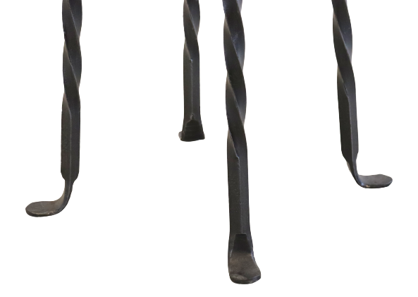 Set of 4 brutalist vintage stools 'Villingen'