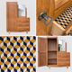 Asymmetrical vintage wardrobe 1950