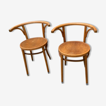 Paire de fauteuils de bistrot