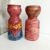 Pair of large terracotta pots signed, Portugal 80s