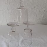 3 old bubbled glasses large model early XXth