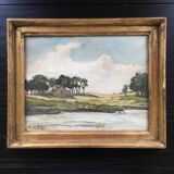Watercolor signed M.Aubert 1943