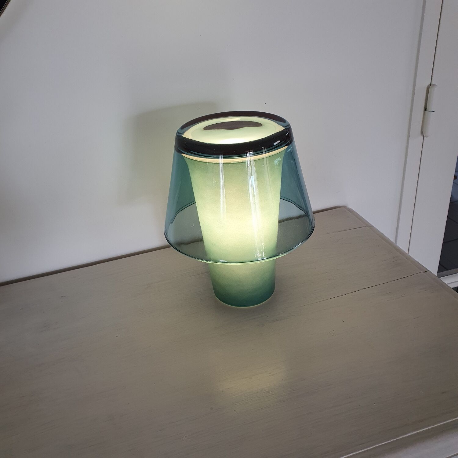 Blue mushroom lamp model Gavik ikea