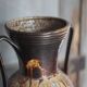 Large stoneware vase from Puisaye, vintage vase, vase with handles, interior decoration