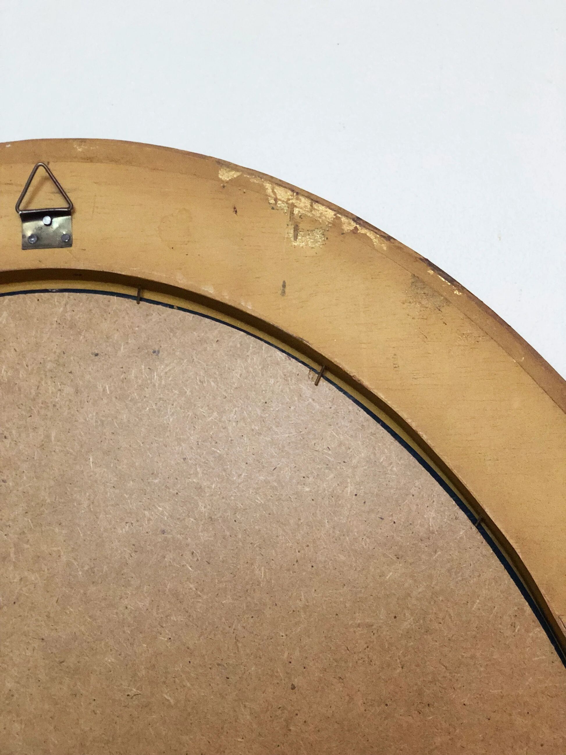 Vintage oval giltwood mirror – Hollywood Regency, Belgium, 1970s