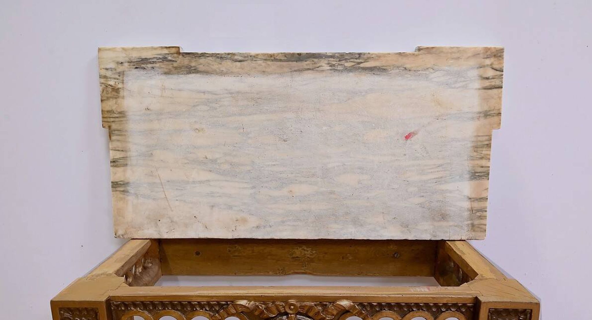 Small Carved Wood Wall Console, Louis XVI style, Napoleon III period – Mid-19th century