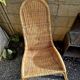 Vintage 80s rattan recliner armchair from Ikea