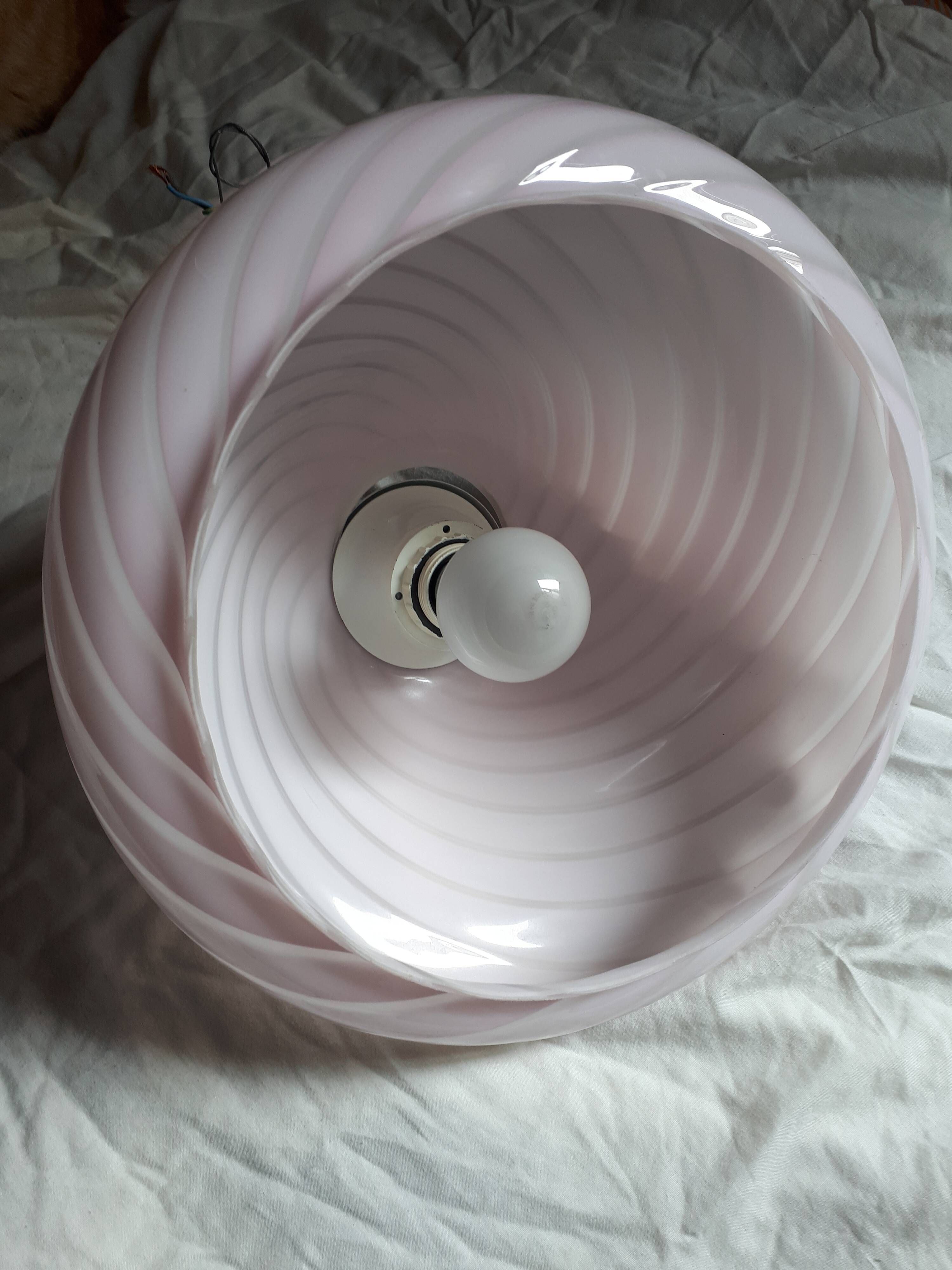 Vetri murano venini 1960/1970 vintage pink glass lamp