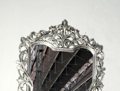 Mirror solid beech wood carved by hand