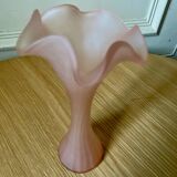 Pink polished glass vase