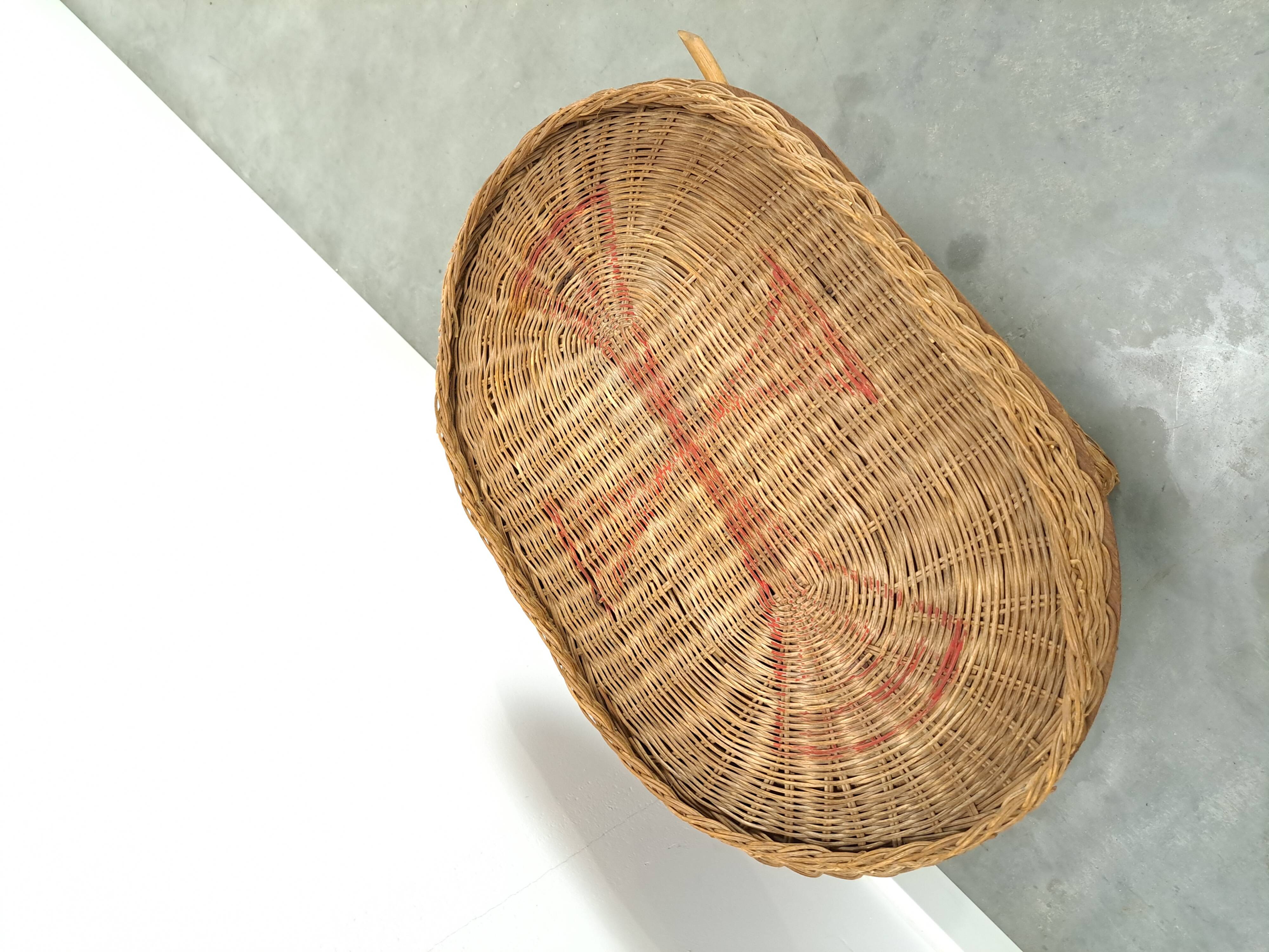 Rattan elephant table vintage side table