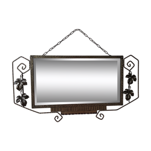 miroir art déco en fer