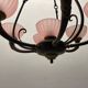 Pink Liberty Style Wrought Iron Chandelier 1960’s