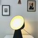 Sculptural black table lamp – Italian design spirit / Habitat