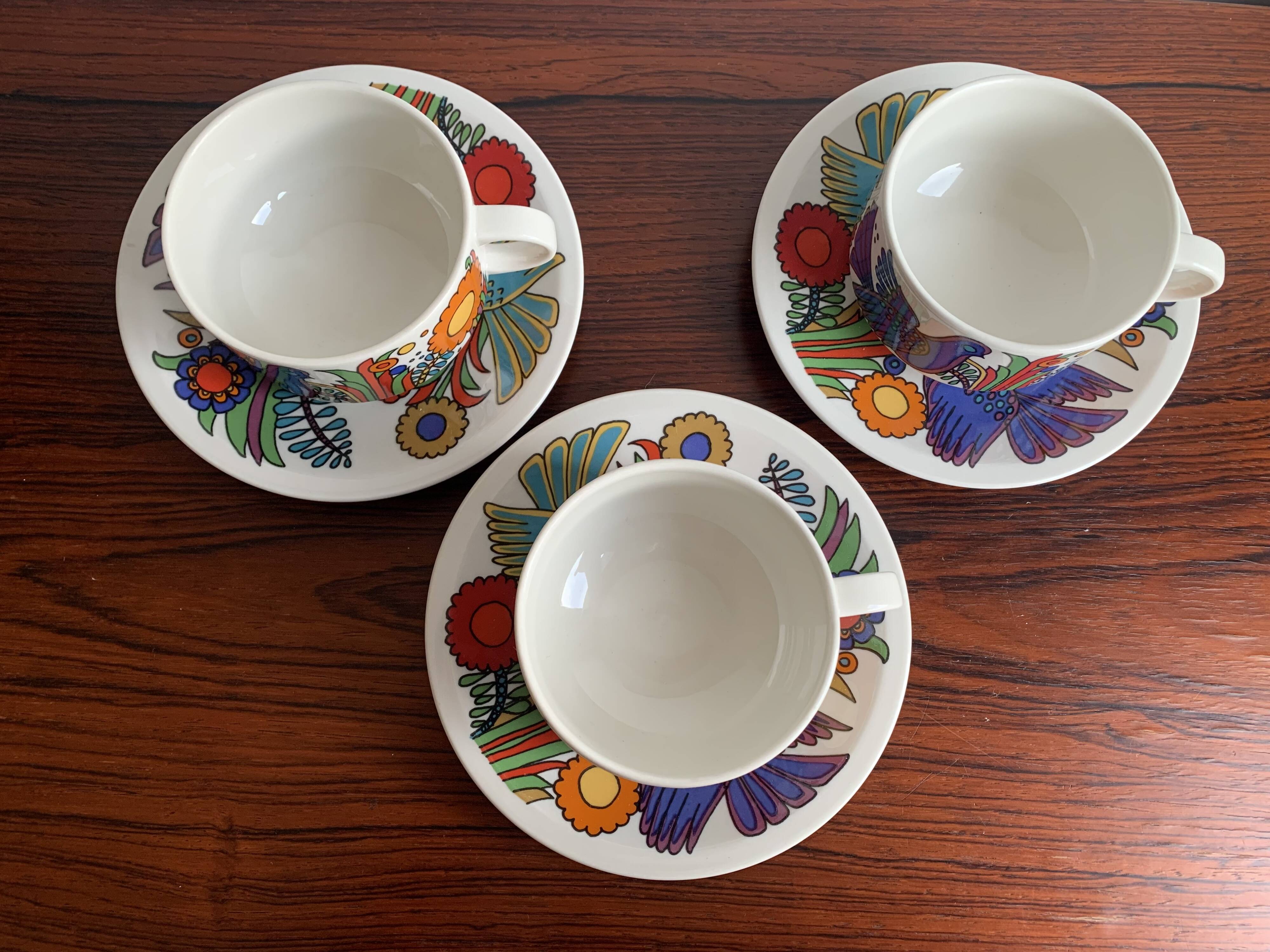 Ensemble de 3 grandes tasses à café Villeroy & Boch Acapulco
