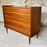 Large vintage chest of drawers with 4 drawers, Scandinavian style, circa 60's