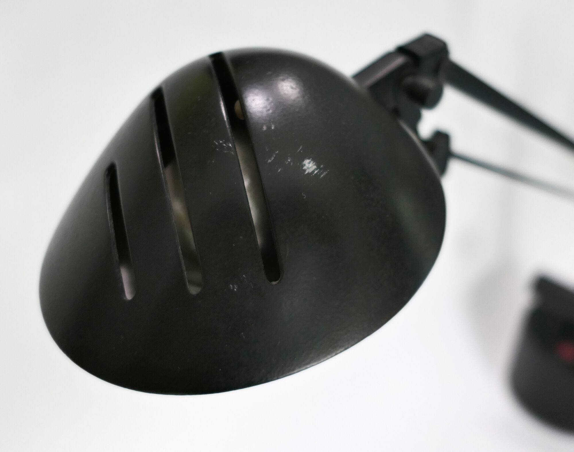 Articulated desk lamp with balance wheel 1980's by Stilplast Italy
