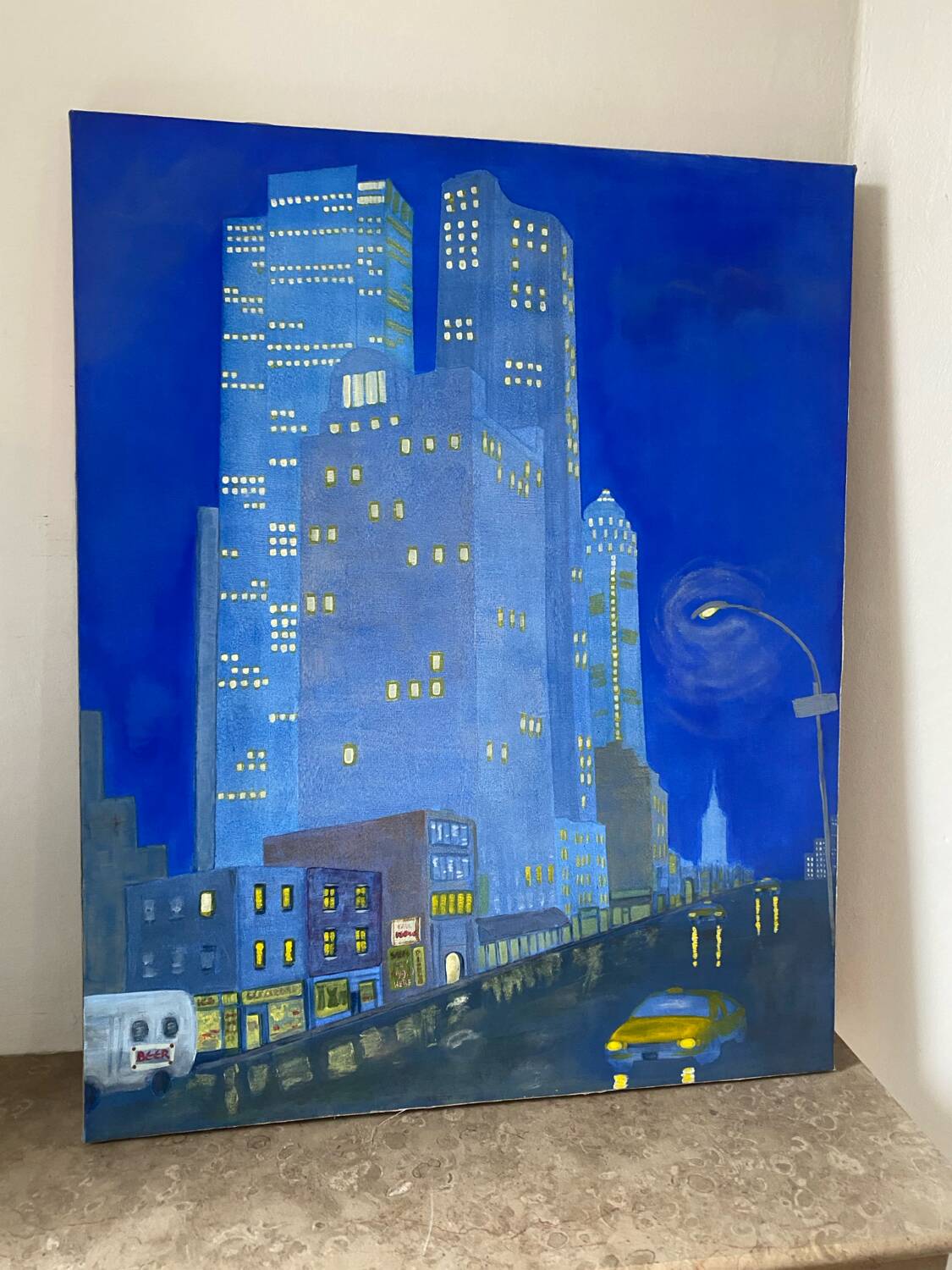 Night street contemporary school