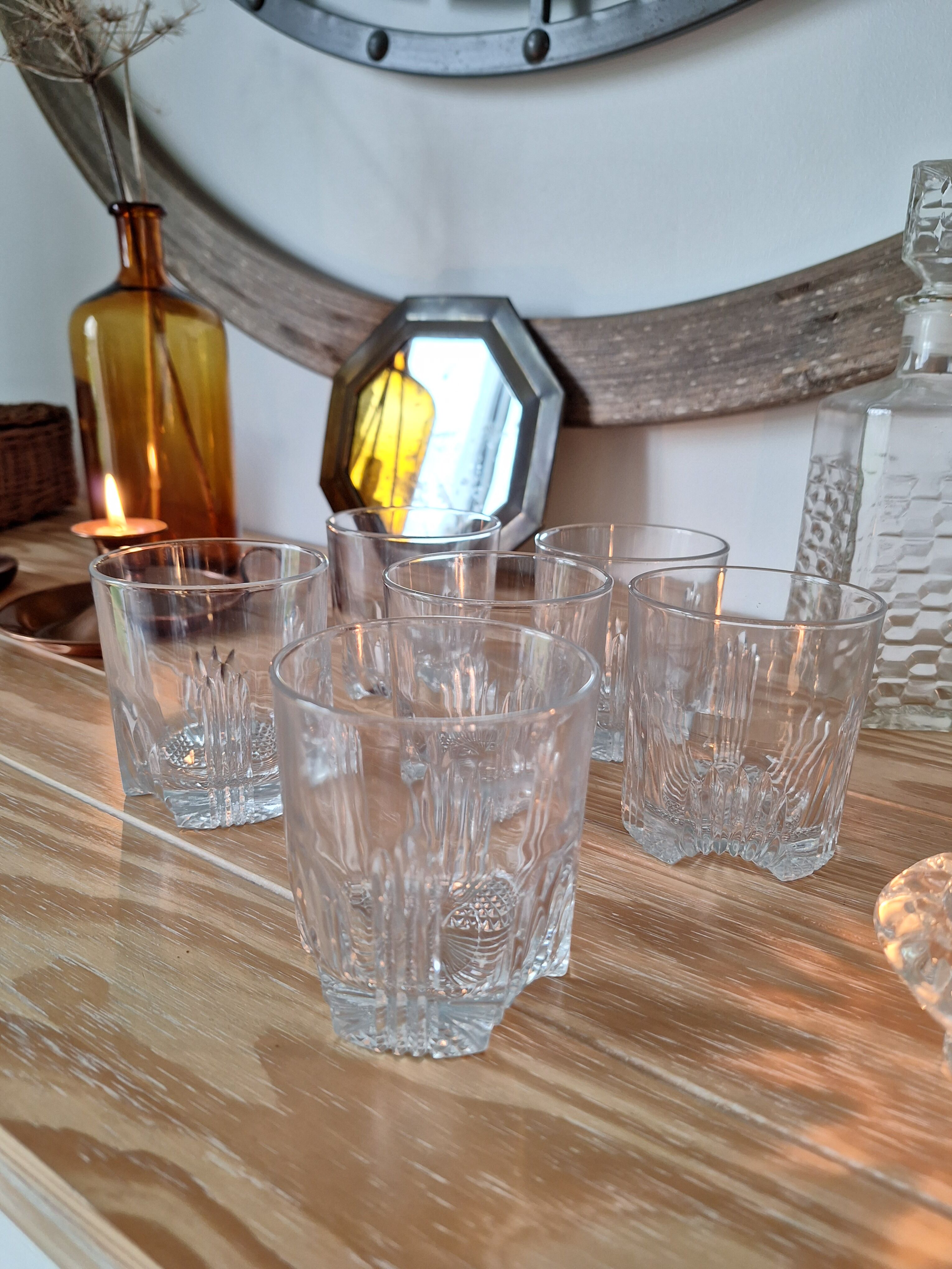 Art Deco whisky glasses