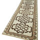 Handmade antique oriental beige runner rug 100 cm x 323 cm