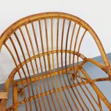 Set of 4 vintage rattan armchairs from the 60s