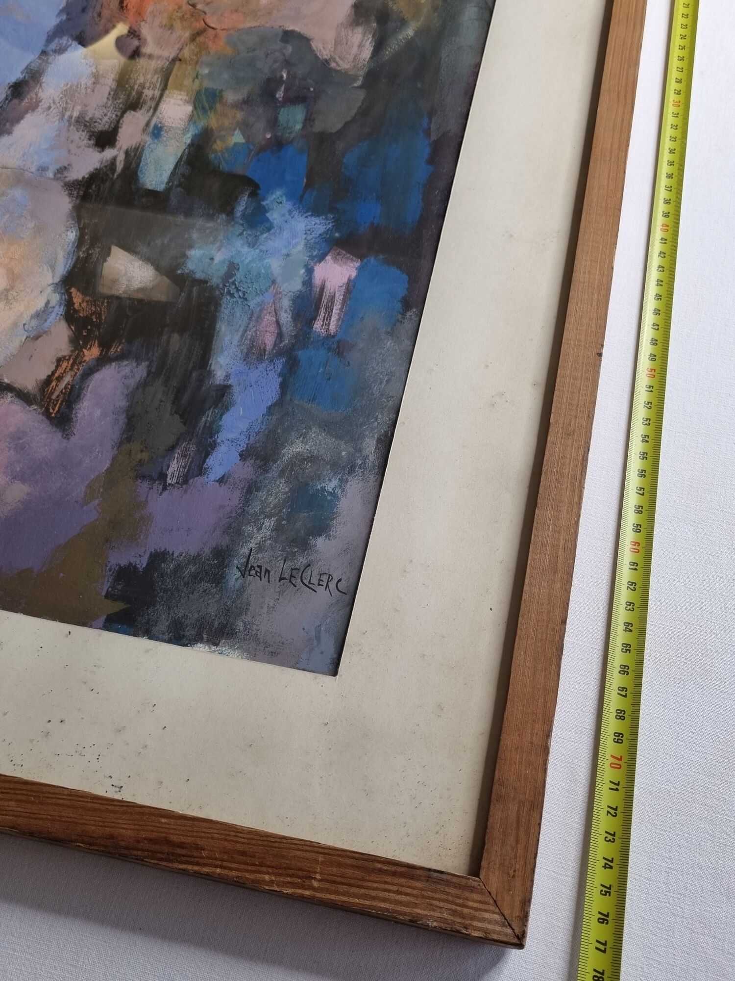Signed painting by Jean Le Clerc "Woman and child", 78 x 62 cm