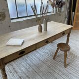 2m walnut drapery farmhouse table