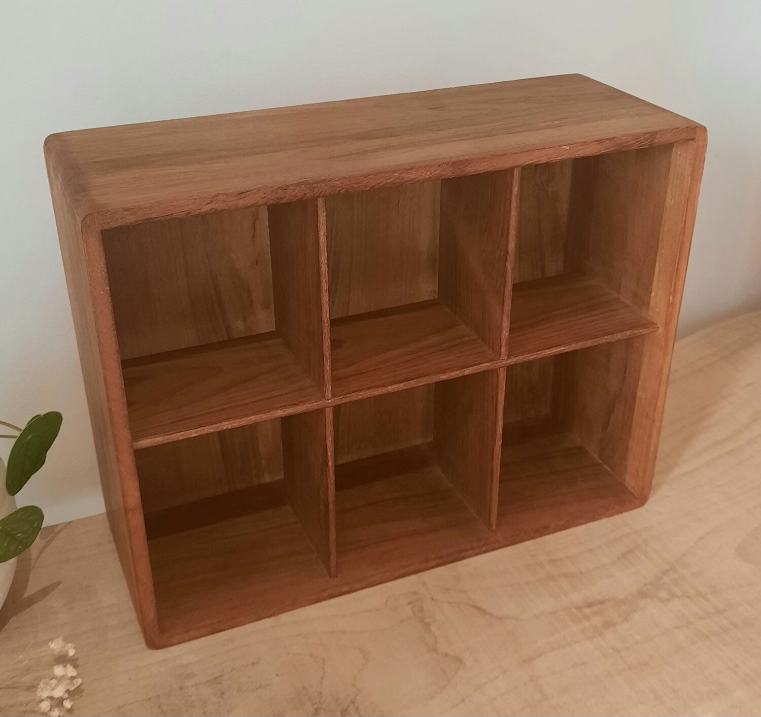 Wooden wall shelf