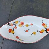 Serving dish and gravy boat in limoges porcelain, stamped b & cie limoges france